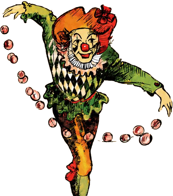Jonglierender Clown — Wahrzeichen des Caspari